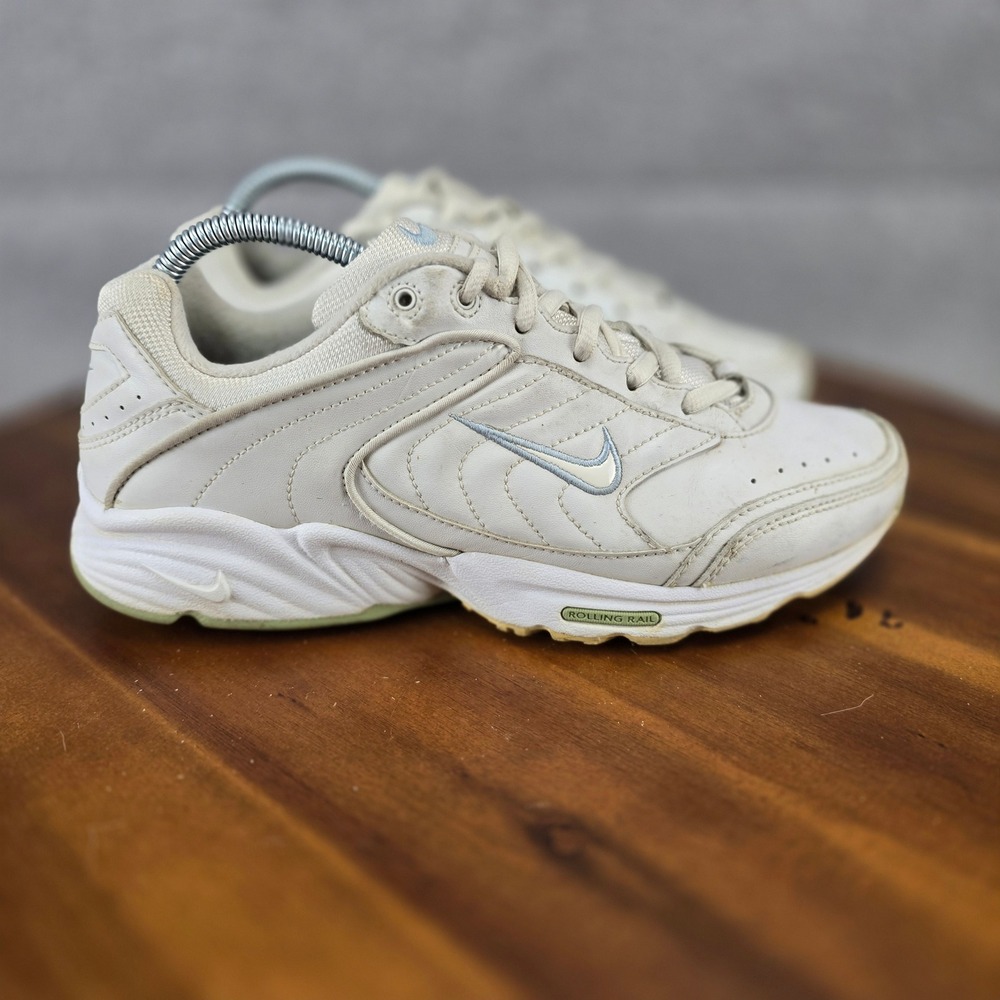 Nike Air Rolling Rail Womens 9 Vintage 2002 White Cream Walking Shoes 308699-112